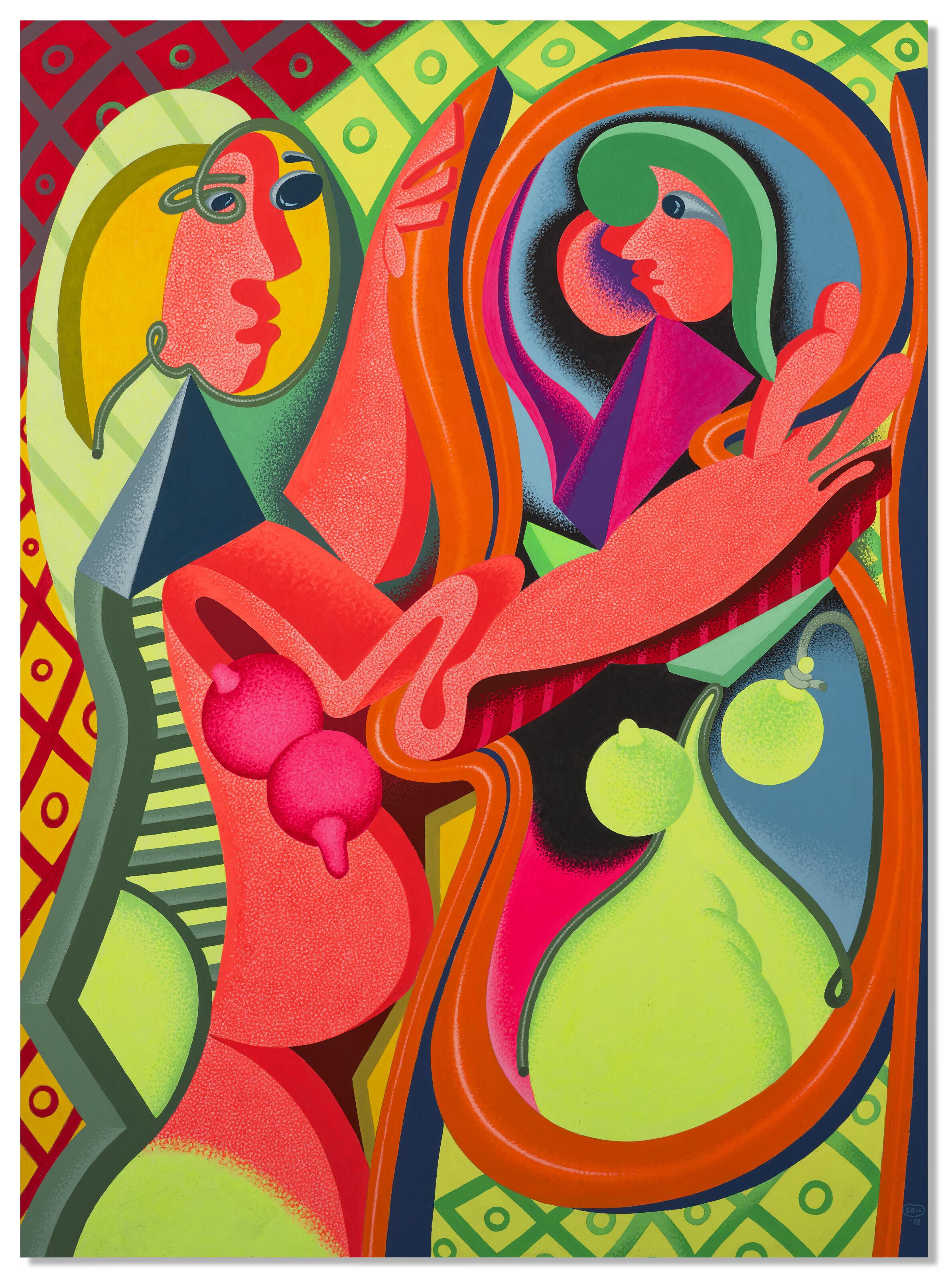 Peter Saul - Picasso\'s Girl in the Mirror I