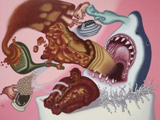 Peter Saul - Shark In My Bathtub