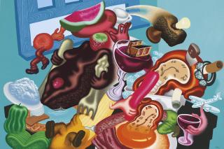 Peter Saul - Still Life with Soft Watches