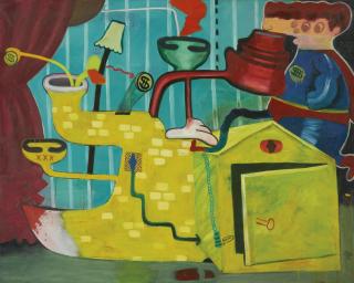 Peter Saul - Superman Versus The Toilet Duck