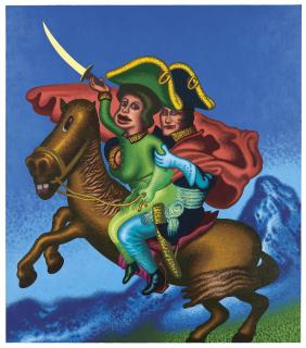 Peter Saul - Two Napoleons Crossing the Alps