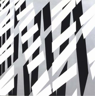 Peter Struycken - Zilver-Wit-Zwart