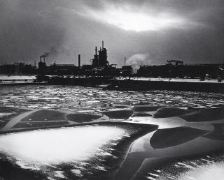 Peter Thomann - Industrielandschaft (Winter im Revier, Stadthafen Essen)