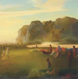 Peter Unsworth - Leaving the Dinosaur Park, circa 1978