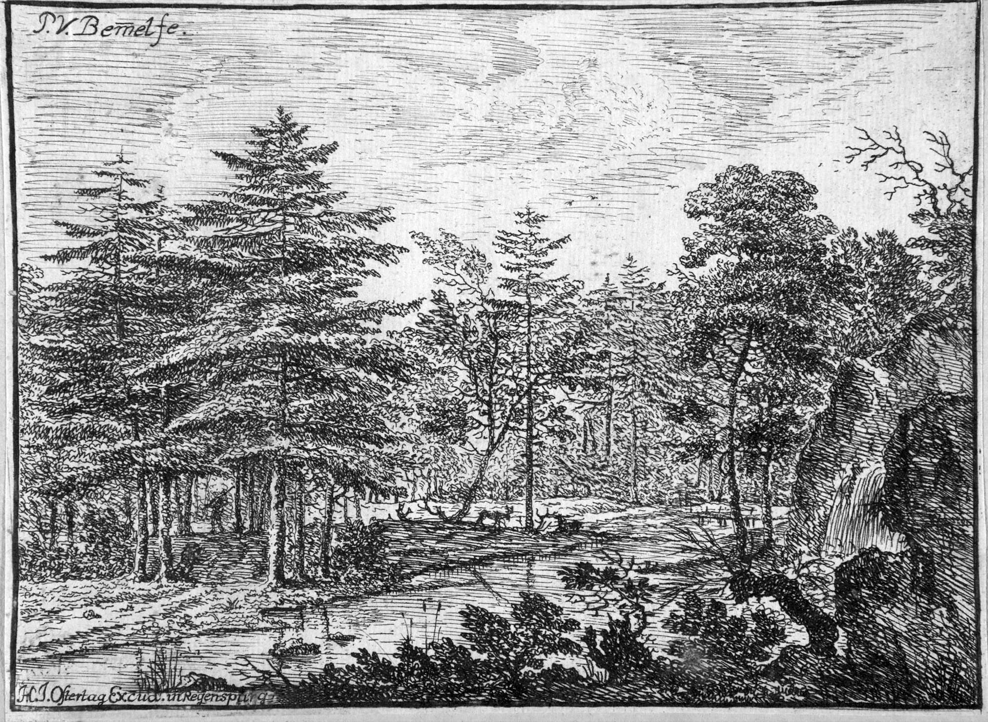 Peter von Bemmel - 2 Bll. aus der Folge: Landschaften.