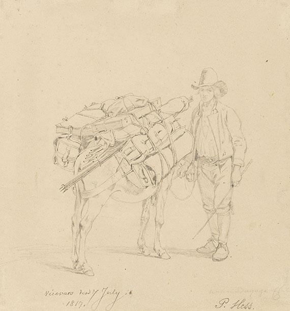 Peter von Hess - Maler mit Packesel auf Reisen