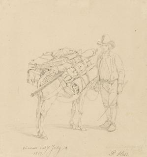 Peter von Hess - Maler mit Packesel auf Reisen