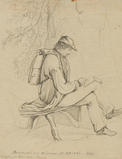 Peter von Hess - Zeichnender Künstler