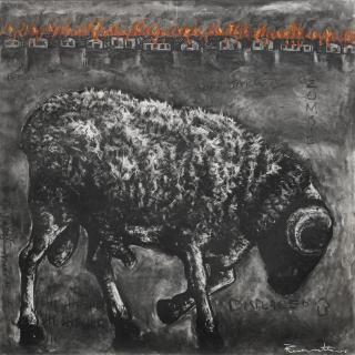 Peterson Kamwathi - Ram I, II & III, a triptych