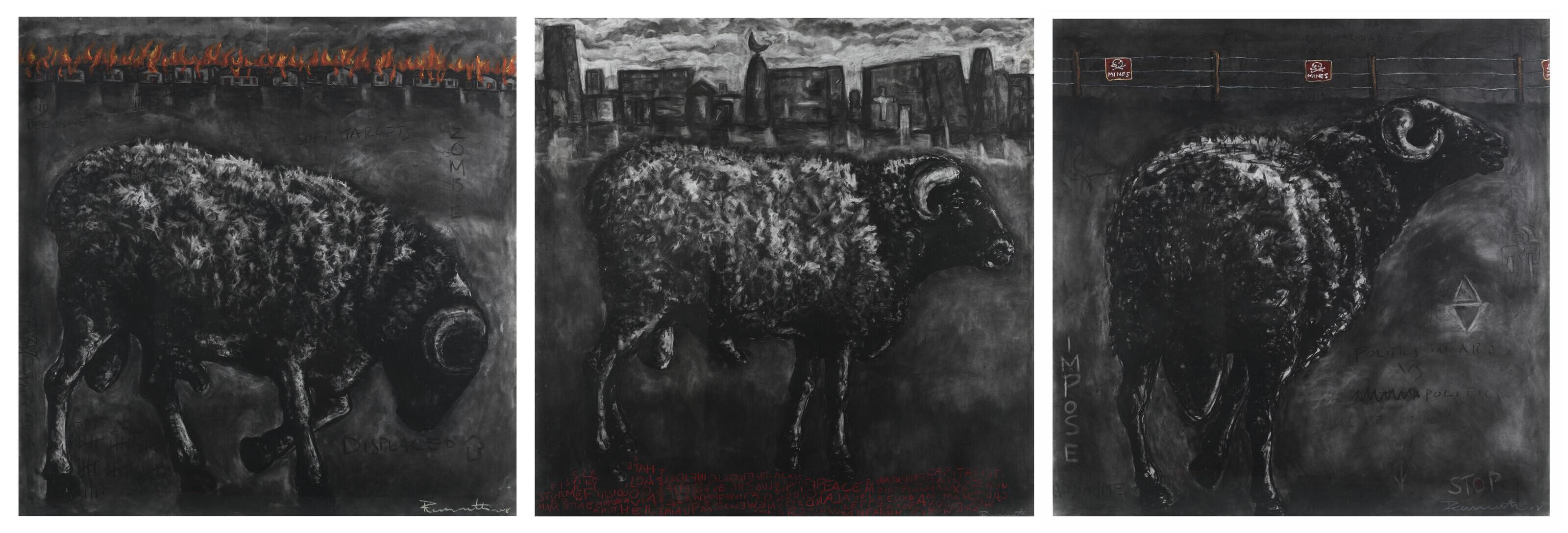 Peterson Kamwathi - Ram Triptych