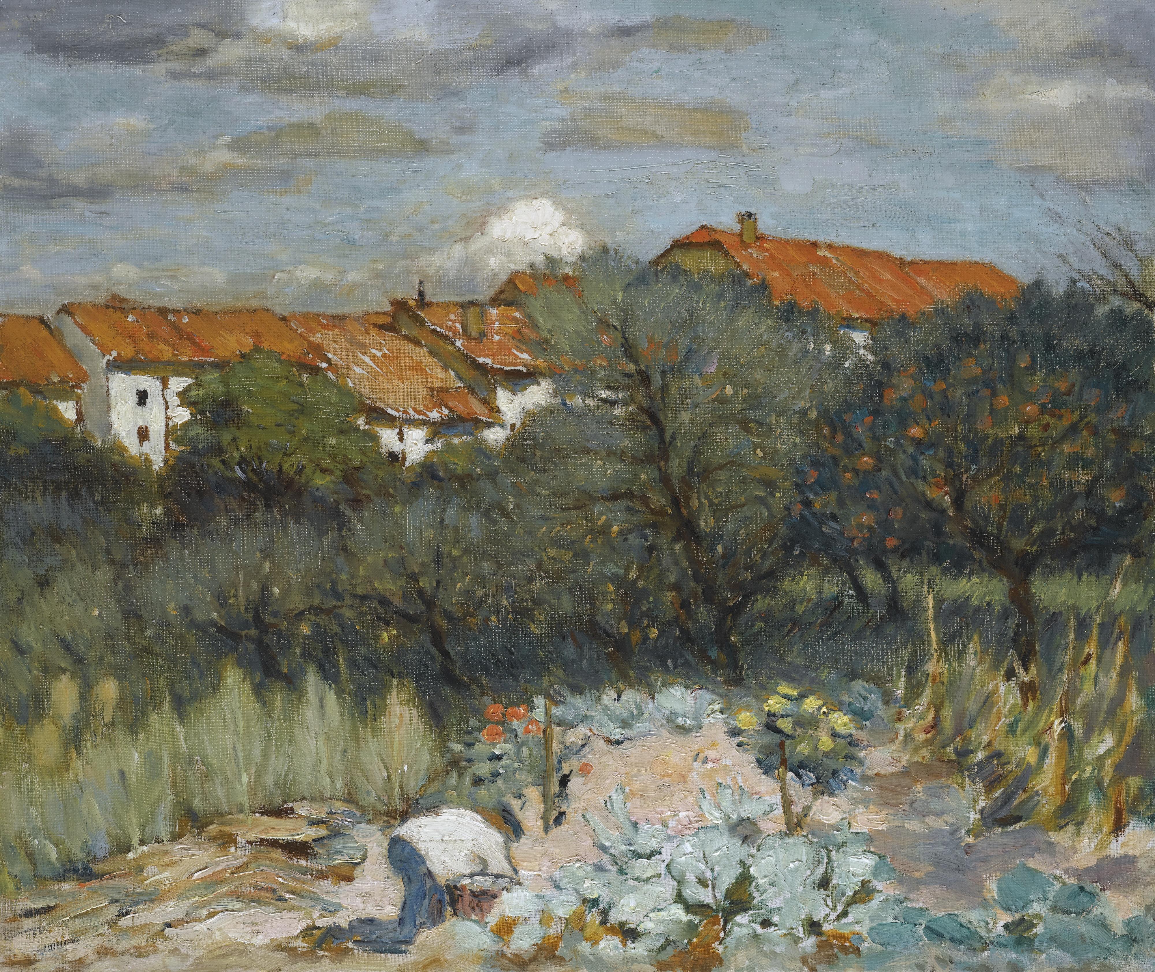 Petr Alexandrovich Nilus - Landscape With Red Roofs