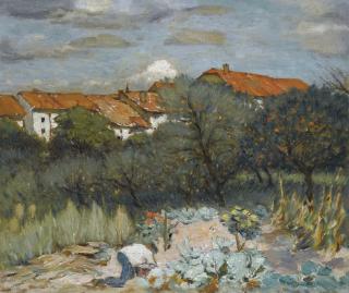 Petr Alexandrovich Nilus - Landscape With Red Roofs