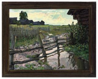 Petr Borisovich Krokhonyatkin - Sunset over the meadow