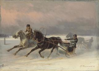 Petr Gruzinsky - Galloping through the snow