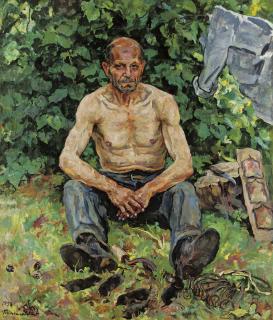 Petr Konchalovsky - Portrait of the mole-catcher Fedor Petrovich