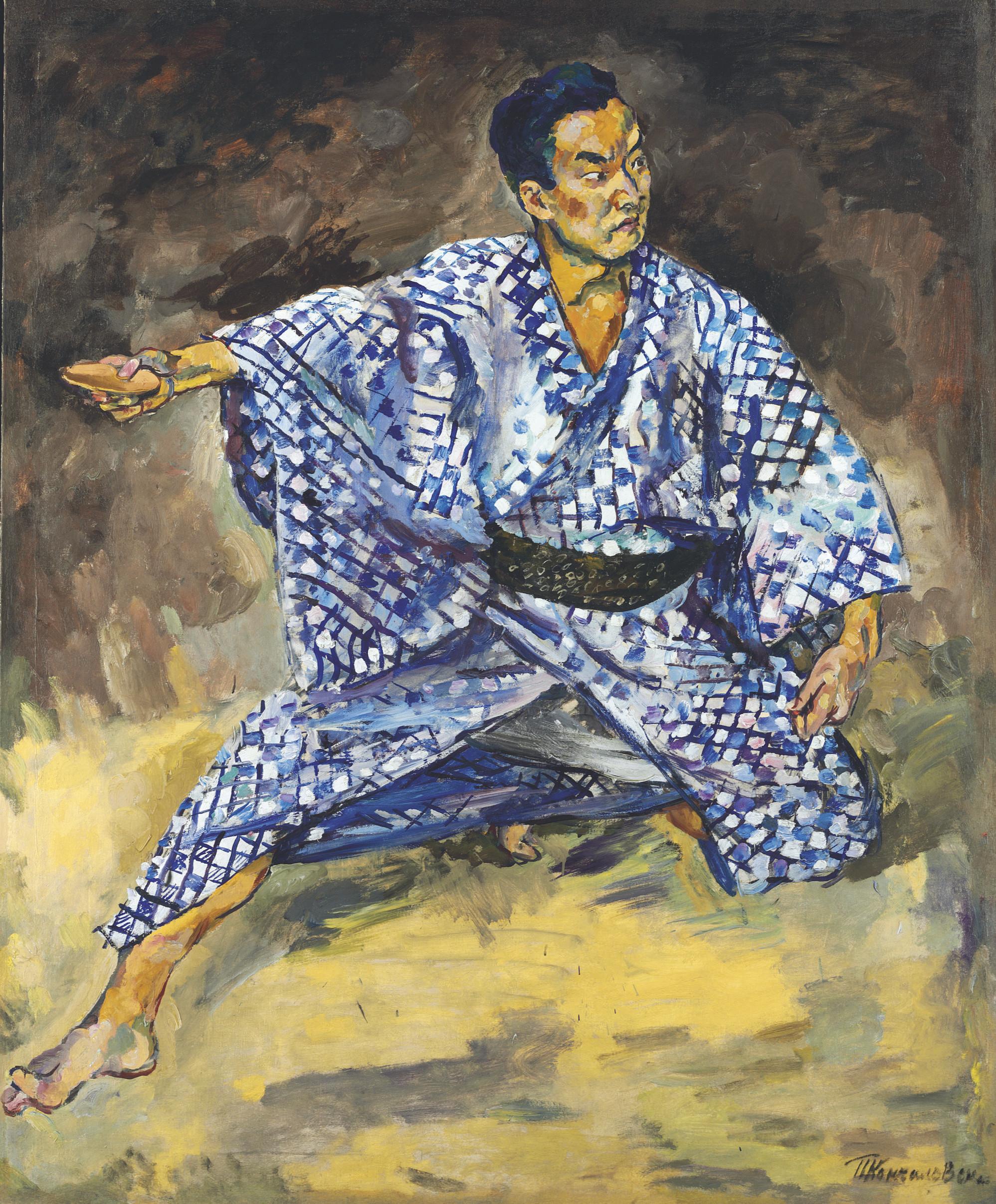 Petr Konchalovsky - Portrait of Todzuro Kavarasaki, a Japanese actor