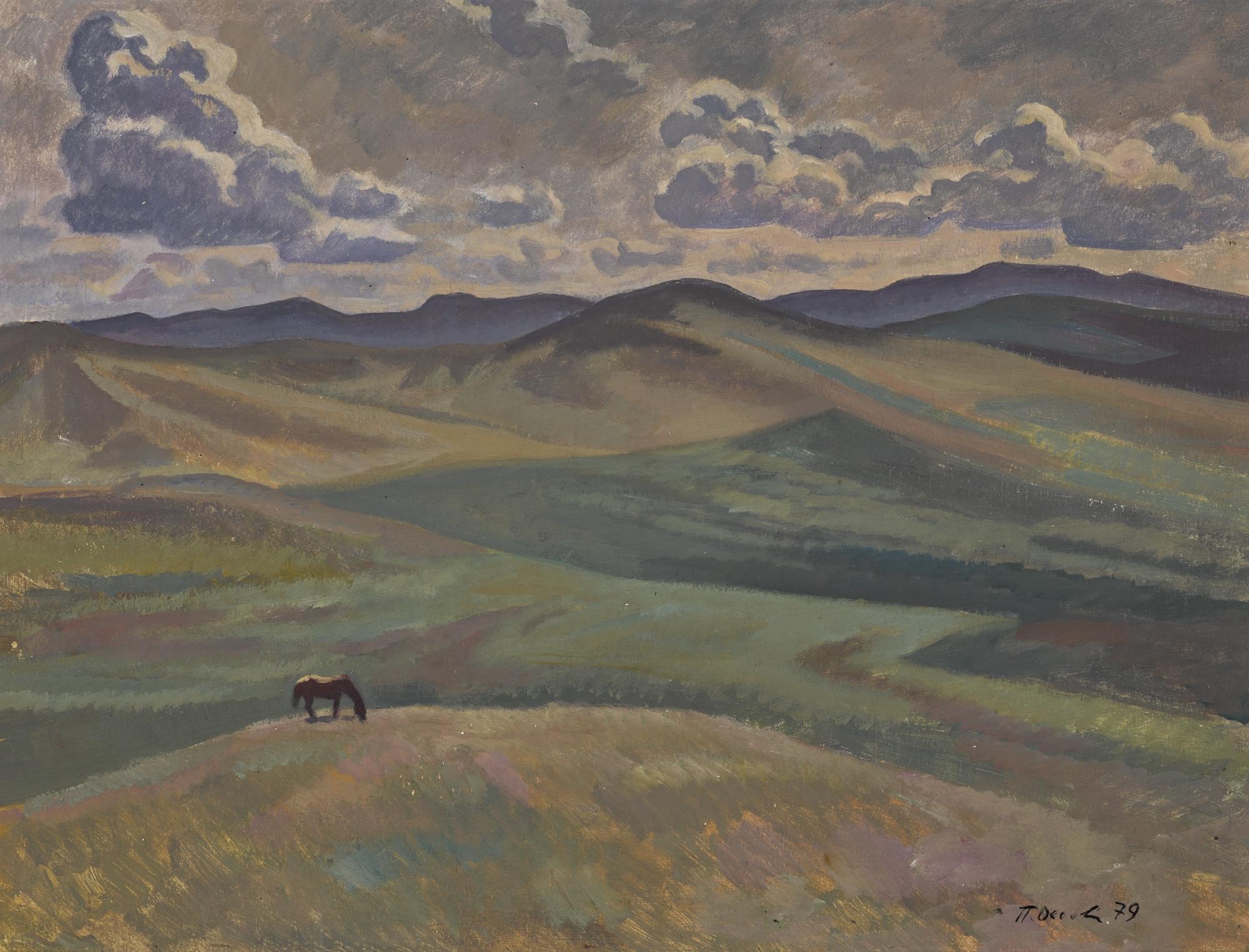 Petr Pavlovich Ossovsky - Landscape With A Horse
