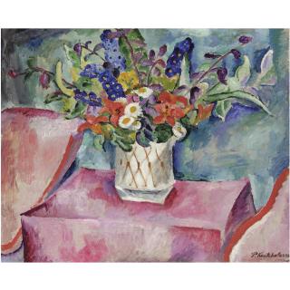 Petr Petrovich Konchalovsky - Flowers On Pink