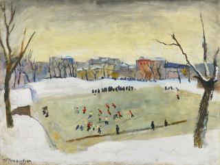 Petr Petrovich Konchalovsky - Ice Hockey On Patriarch\'S Ponds
