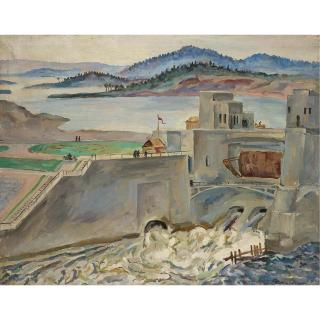 Petr Petrovich Konchalovsky - Murmansk, The Weir At Tulomstroy
