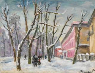 Petr Petrovich Konchalovsky - The Pink House on Bolshaya Sadovaya