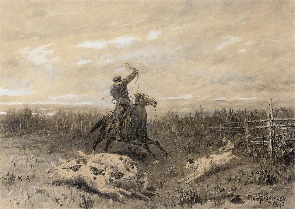 Petr Sokolov - Hunting with borzoi