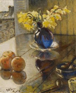 Petro Oleksandrovyc Nilus - Stillleben am geöffneten Fenster der Pariser Wohnung