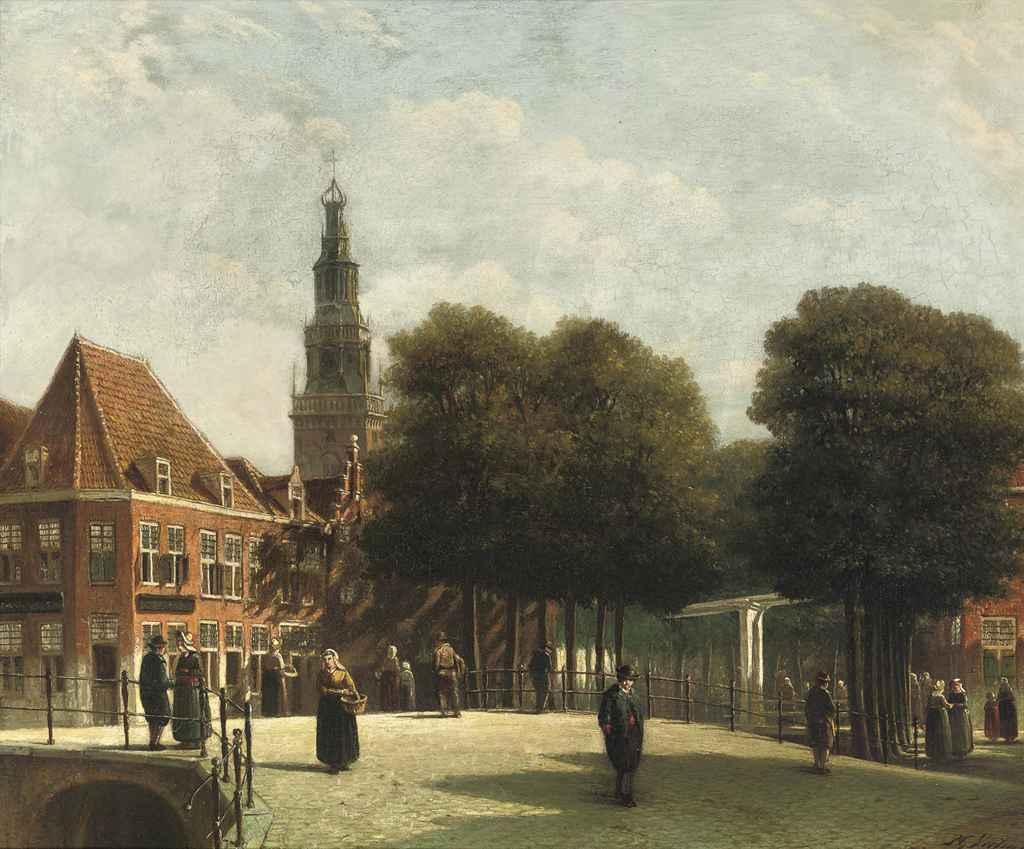 Petrus Gerardus Vertin - A busy day in Alkmaar