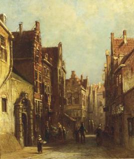 Petrus Gerardus Vertin - A Dutch town in summer