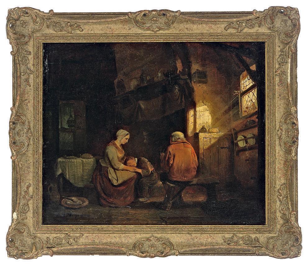 Petrus Marius Molyn - A boy sleeping on his mother\'s lap