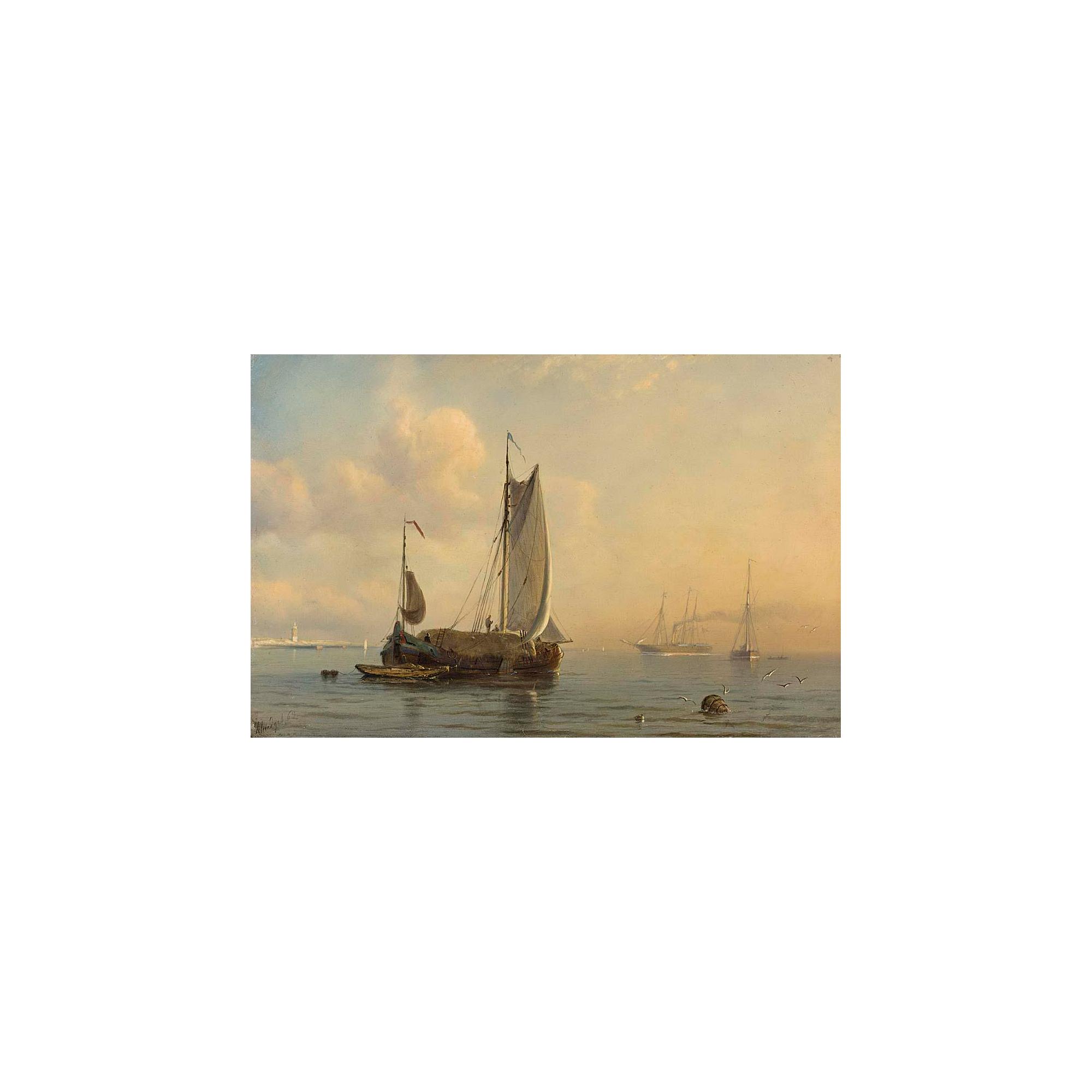 Petrus Paulus Schiedges - Shipping Off The Coast