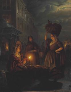 Petrus van Schendel - Moonlight Market