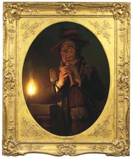 Petrus van Schendel - The young flageolet player