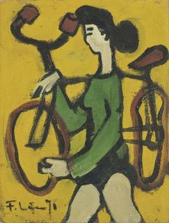 Pham Luc - Dame à Vélo (Lady with Bicycle)