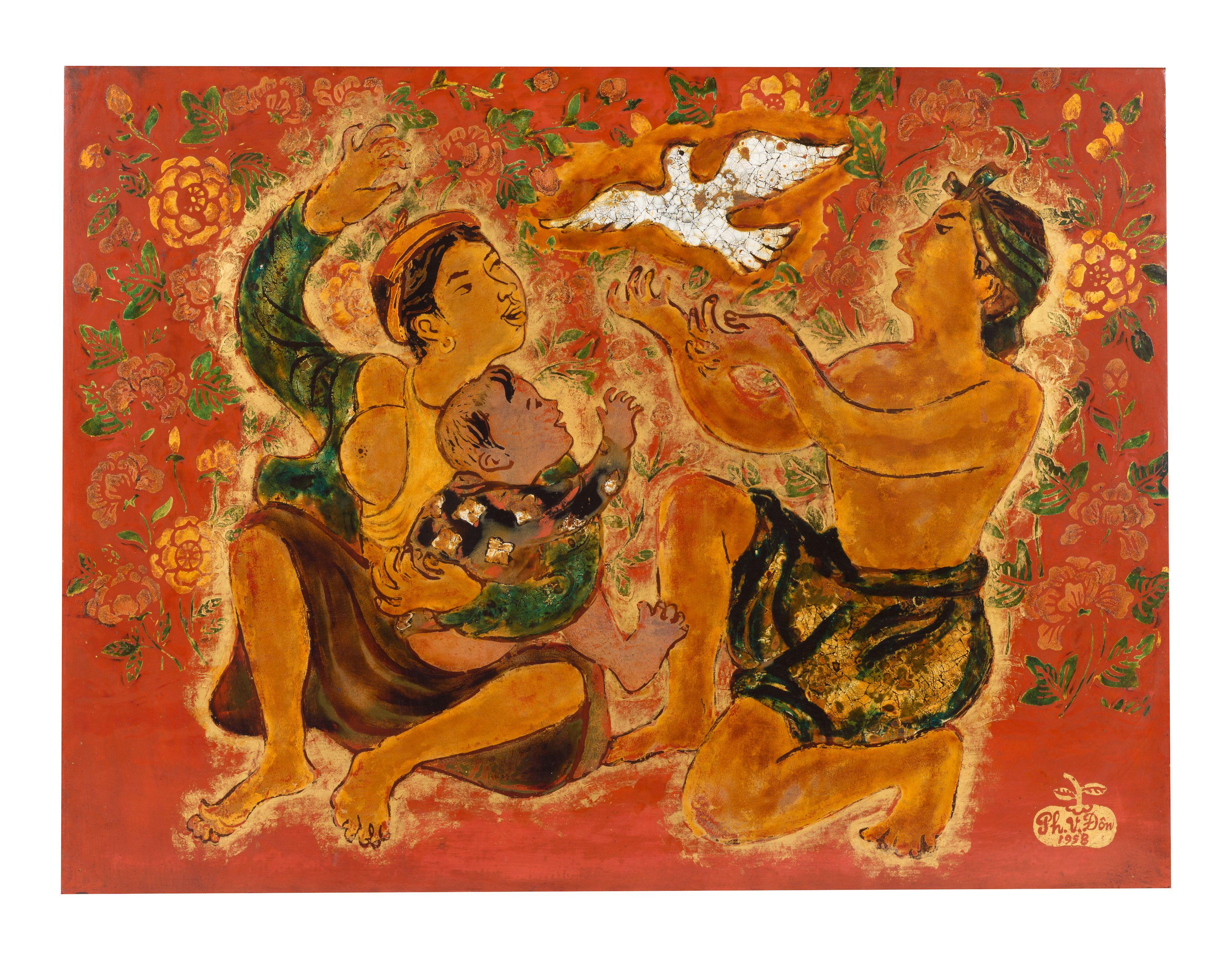 Pham Van Don - Famille avec colombe