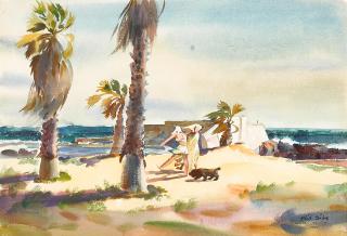 Phil Dike - A Breezy Day at White\'s Point, San Pedro