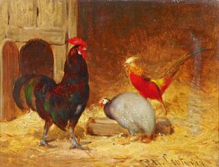 Philibert Léon Couturier - Im Hühnerstall.