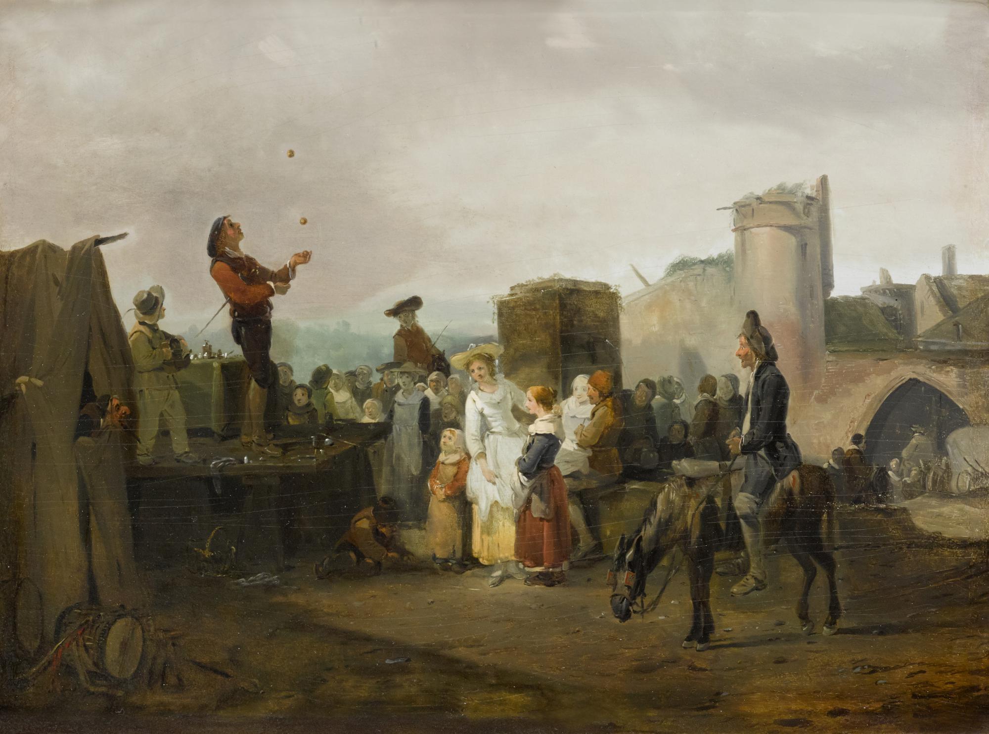 Philibert Louis Debucourt - A Village Fair: Le Jongleur