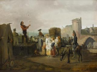 Philibert Louis Debucourt - A Village Fair: Le Jongleur