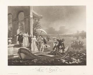 Philibert Louis Debucourt - Folge von 4 Bll.: Die Tageszeiten.