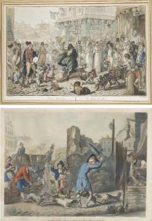 Philibert Louis Debucourt - La Danse Des Chiens En Désordre, D\'Après Carle Vernet (1758-1836)