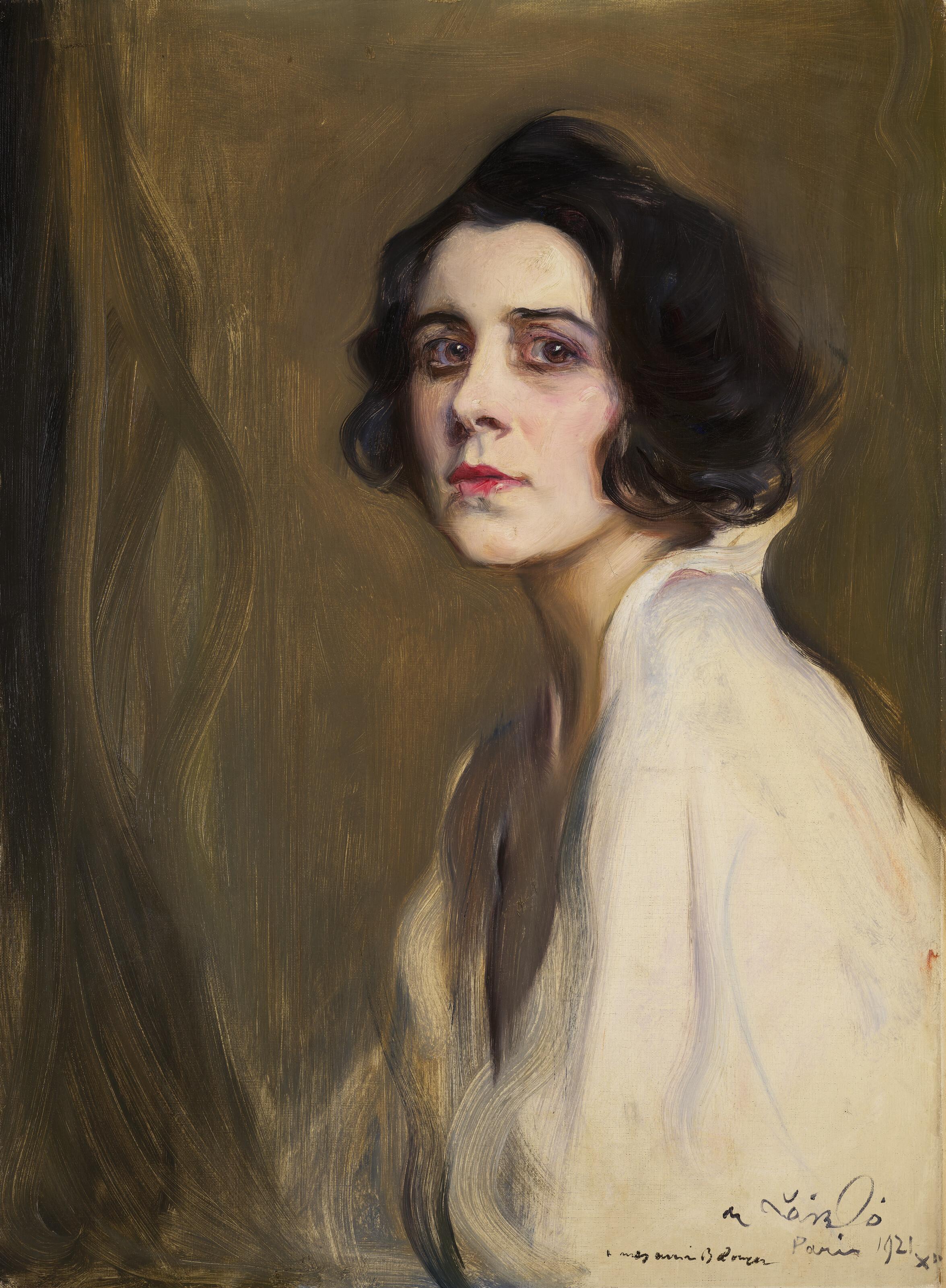 Philip Alexius De László, M.V.O., P.R.B.A. - Portrait de la cantatrice Germaine Gien (1895-1989), de trois-quarts