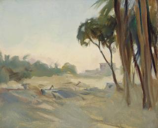 Philip Alexius De László - Evening on the edge of the desert, Africa
