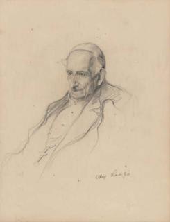 Philip Alexius de Laszlo - Portrait of His Holiness, Pope Leo XIII, half-length, in contemplation