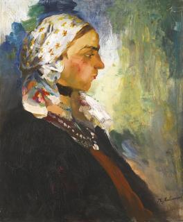 Philip Andreevich Maliavin - Peasant Woman In A White Headscarf