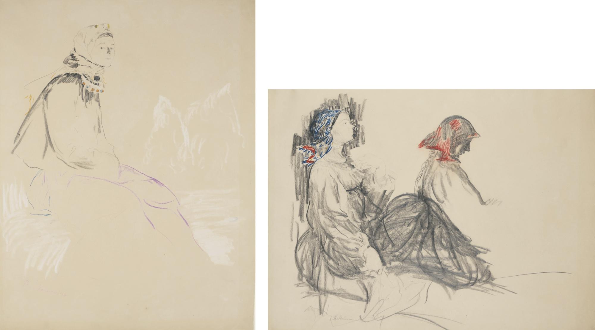 Philip Andreevich Maliavin - Portraits Of Villagers