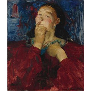 Philip Andreevich Maliavin - Russian Portrait Of A Peasant Woman