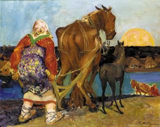 Philip Andreevich Maliavin - Sunset Scene