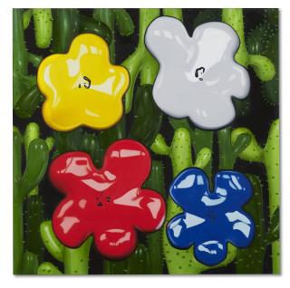 Philip Colbert - Flower Study From The Lobster Land Museum (Yellow, White, Red, Blue)