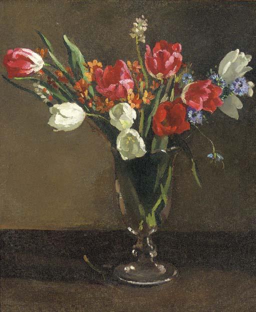 Philip Connard, R.A. - Still Life with Tulips